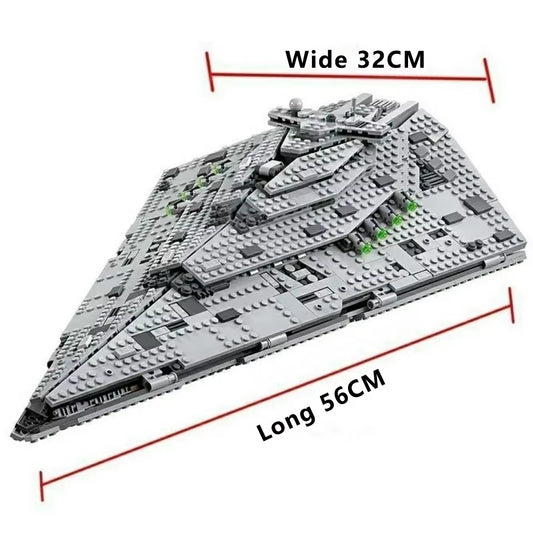 New Destroyer Space Compatible with 75190 Starship Fighter Spaceship Model Set Building Blocks DIY Toy Kid Birthday Gifts