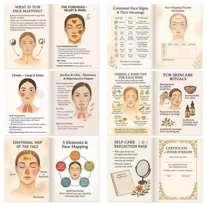 Decode Your Face Book Traditional Chinese Medicine Facial Acupoints Diagram Face Reflexology Guide Health Care Learning Book