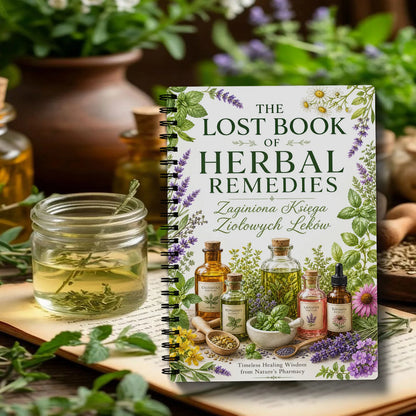 Herbal Remedies & Natural Healing Journal, Poland Language A5 Spiral Notebook for Beginners, DIY Wellness, Holistic Health Guide