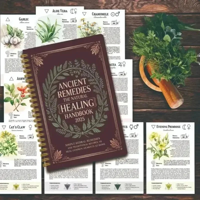Natural Healing Herbal Therapy Guide Spiral Binding Manual for Overall Health Support Philosophy Books