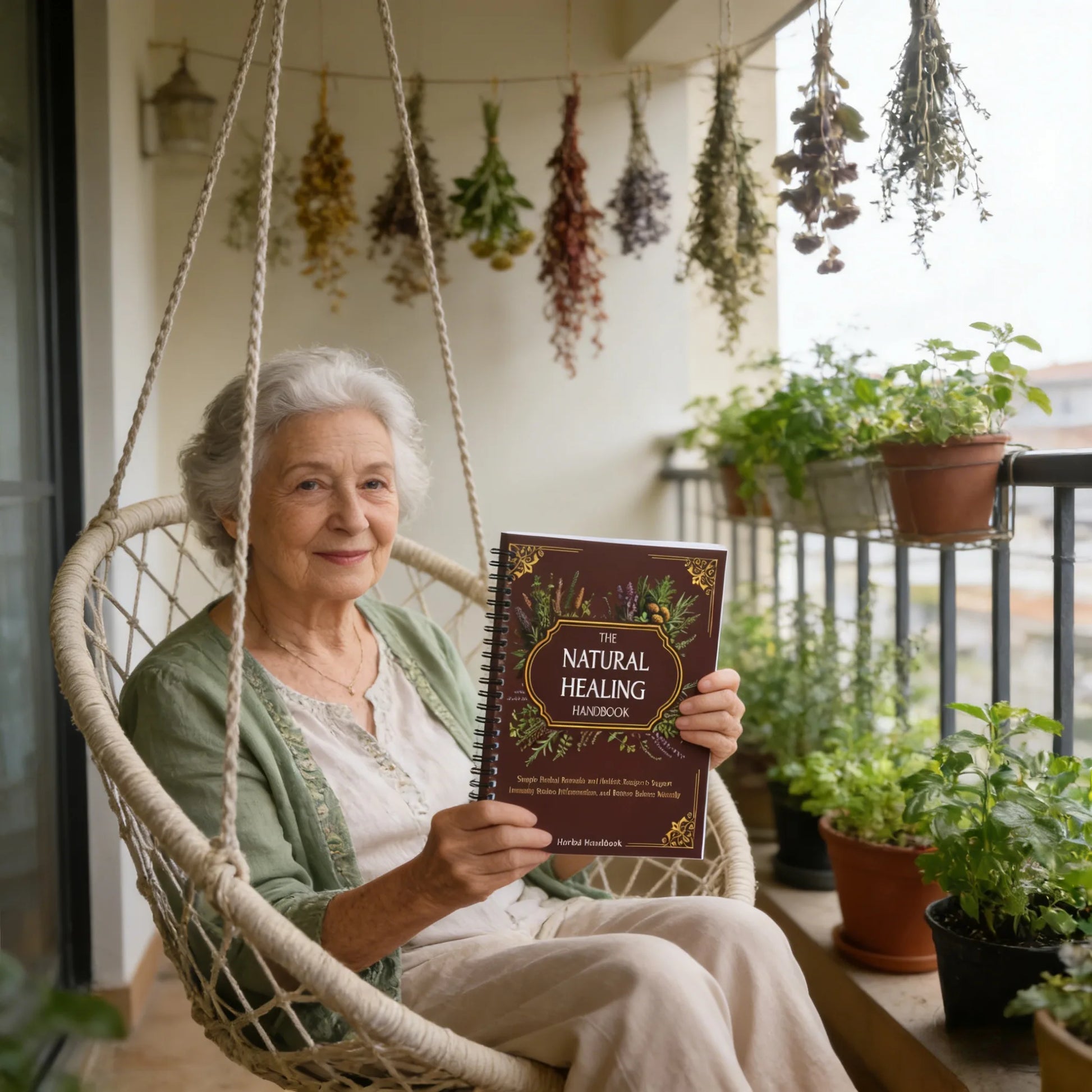 Natural Healing Handbook Spiral Bound Guide with Herbal Remedies and Recipes for Heart Health Blood Sugar Focus Boost 25X17.6Cm