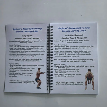 Beginner'S Calisthenics Full Body Workout Guide Book - Bodyweight Training Exercise Learning Log Card Daily Plan
