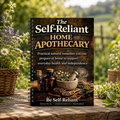 Self-Reliant Home Apothecary, Herbal Remedies Journal, DIY Natural Wellness Planner, Home Health & Prepared Living Guide