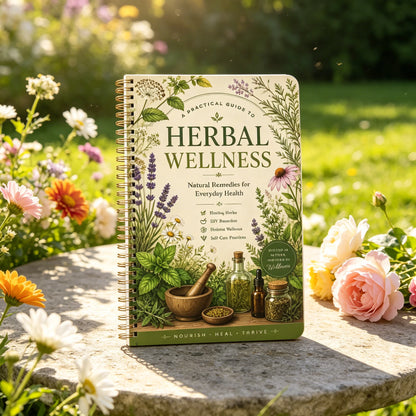 Herbal Remedies Journal A5 Spiral Notebook – Natural Wellness Planner, Lifestyle Tracker, Self Care Health Notes