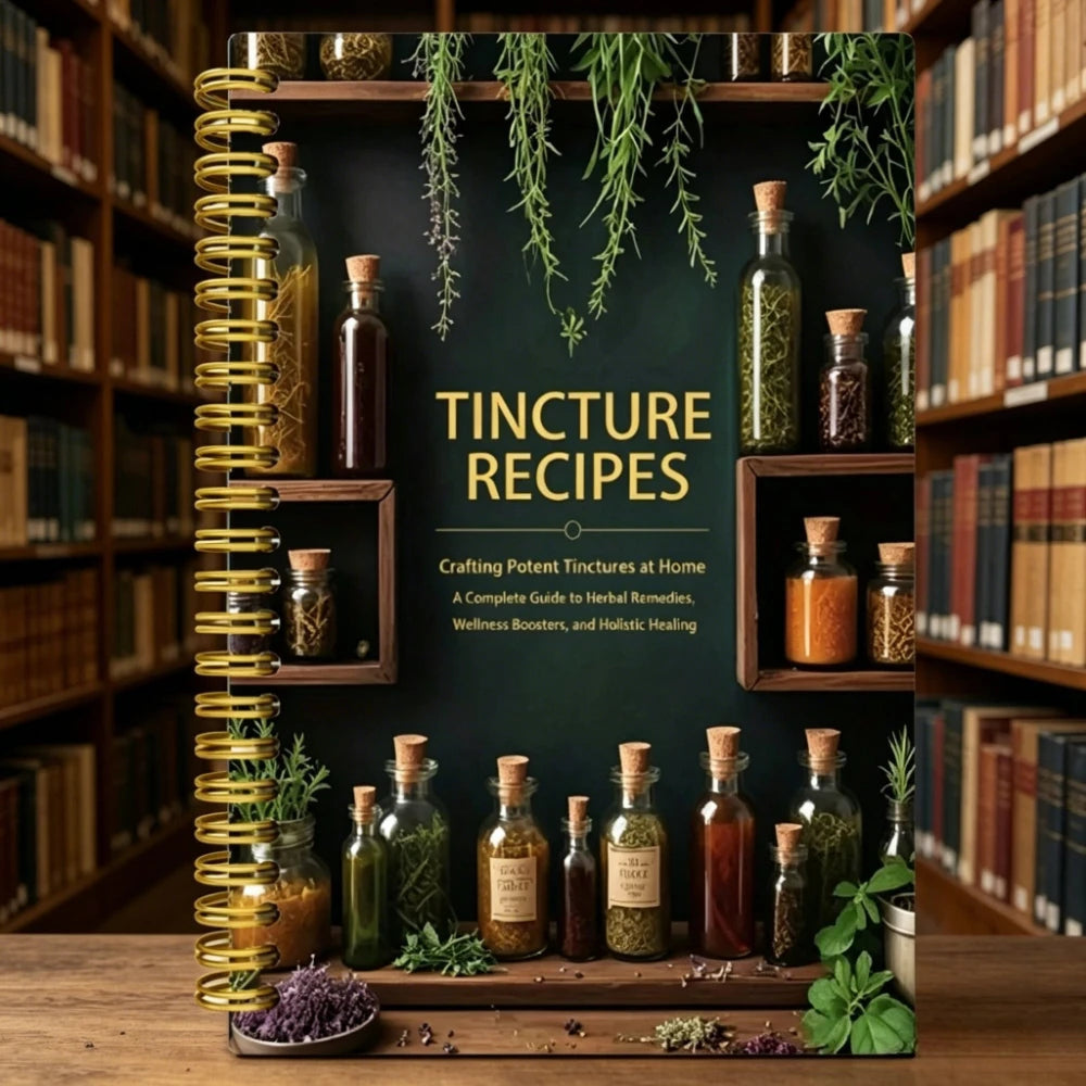 Tincture Recipes Book Crafting Potent Tinctures at Home a Complete Guide to Herbal Remedies Wellness Boosters & Hollstic Healing