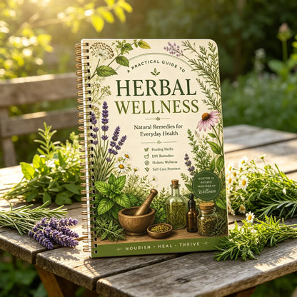 Herbal Remedies Journal A5 Spiral Notebook – Natural Wellness Planner, Lifestyle Tracker, Self Care Health Notes