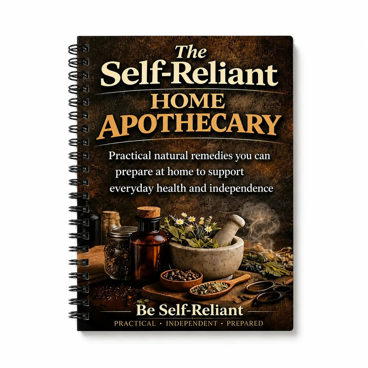 Self-Reliant Home Apothecary, Herbal Remedies Journal, DIY Natural Wellness Planner, Home Health & Prepared Living Guide