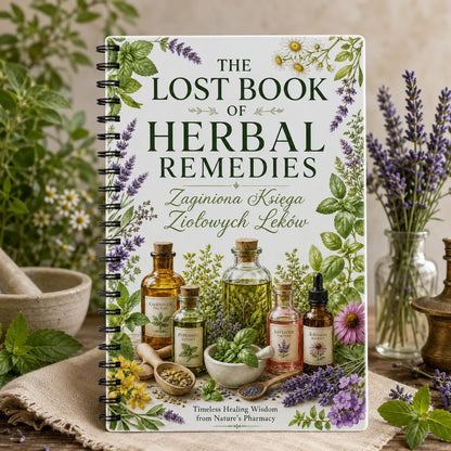 Herbal Remedies & Natural Healing Journal, Poland Language A5 Spiral Notebook for Beginners, DIY Wellness, Holistic Health Guide