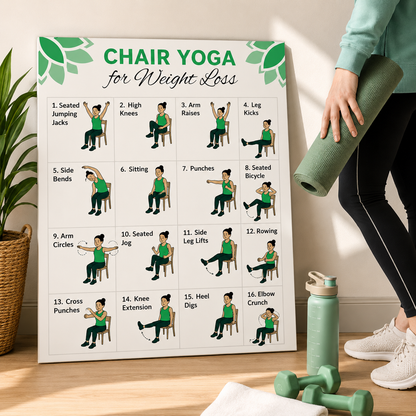 Chair Yoga for Weight Loss – The Easy At-Home Fitness Guide for Seniors & Beginners