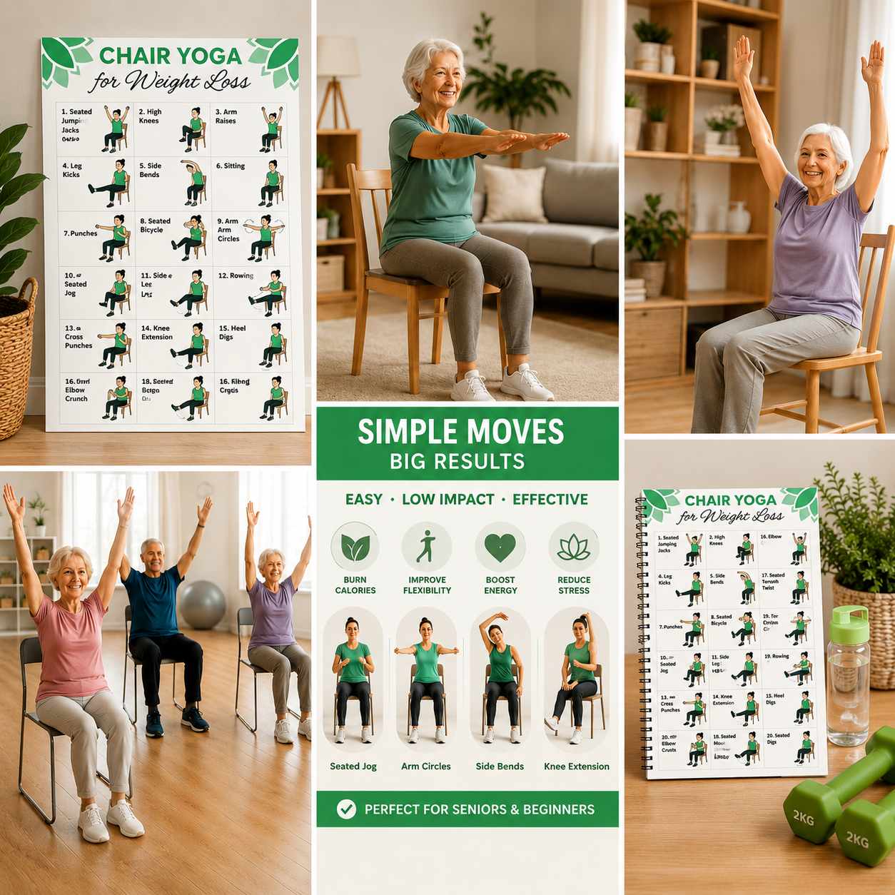 Chair Yoga for Weight Loss – The Easy At-Home Fitness Guide for Seniors & Beginners