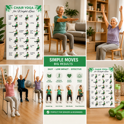 Chair Yoga for Weight Loss – The Easy At-Home Fitness Guide for Seniors & Beginners