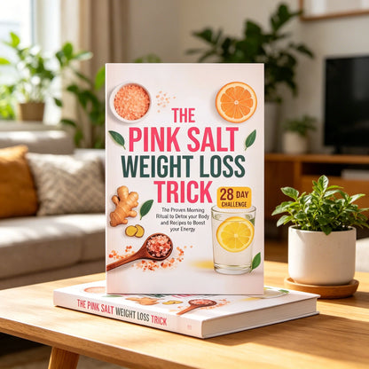 Pink Salt Morning Ritual Guide, 28-Day Wellness Challenge Book with Lemon Ginger Drink Recipes & Energy Tips