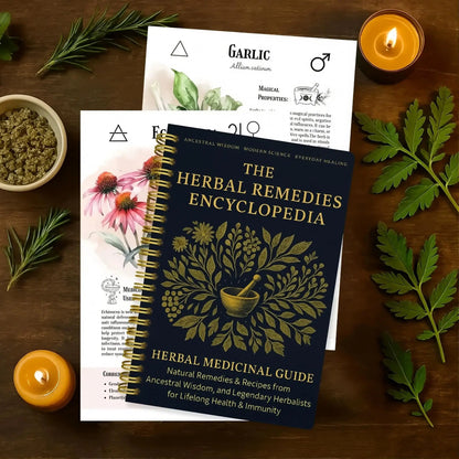 The Herbal Remedies Encyclopedia Notebook Herbal Medicinal Guide Book