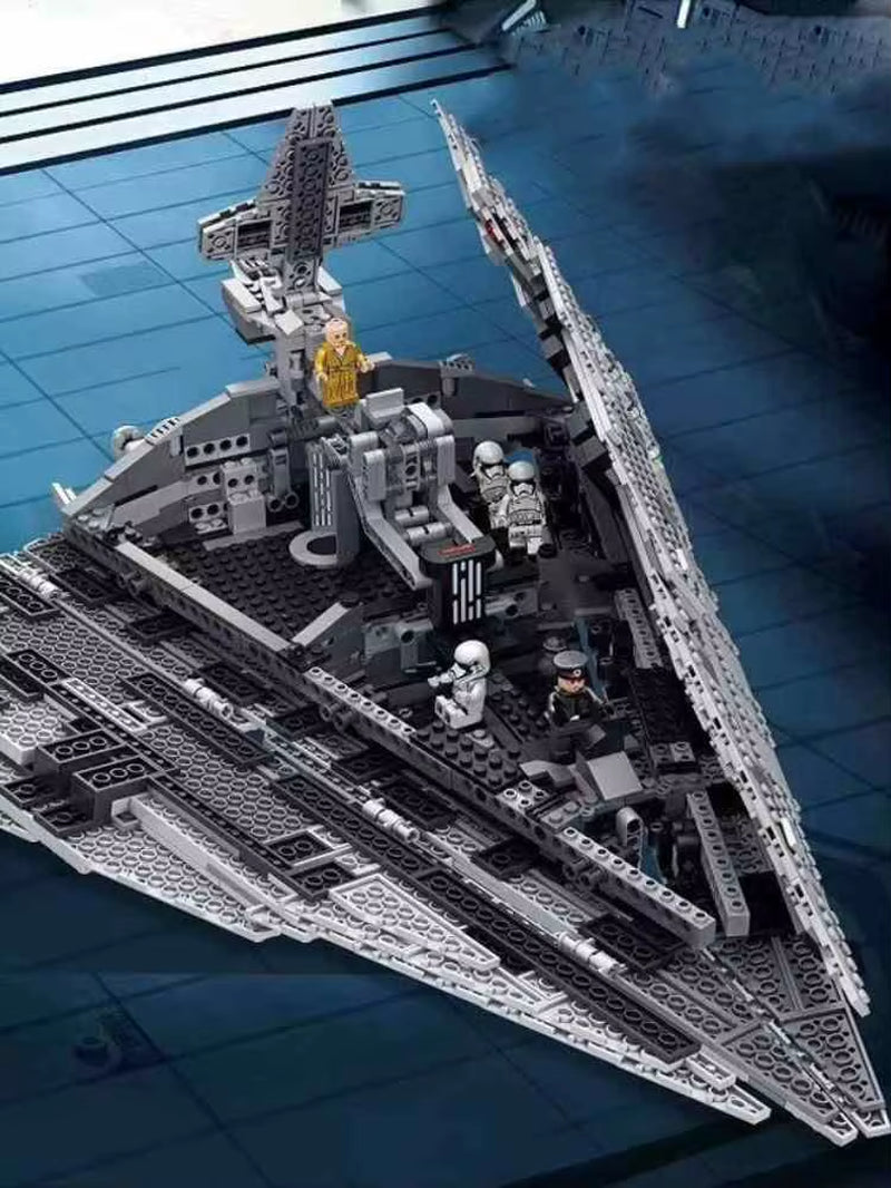 New Destroyer Space Compatible with 75190 Starship Fighter Spaceship Model Set Building Blocks DIY Toy Kid Birthday Gifts