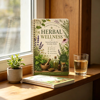 Herbal Remedies Journal A5 Spiral Notebook – Natural Wellness Planner, Lifestyle Tracker, Self Care Health Notes