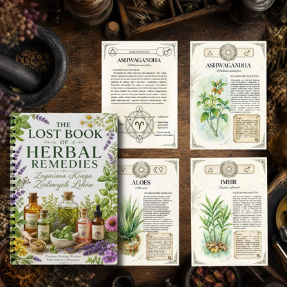 Herbal Remedies & Natural Healing Journal, Poland Language A5 Spiral Notebook for Beginners, DIY Wellness, Holistic Health Guide