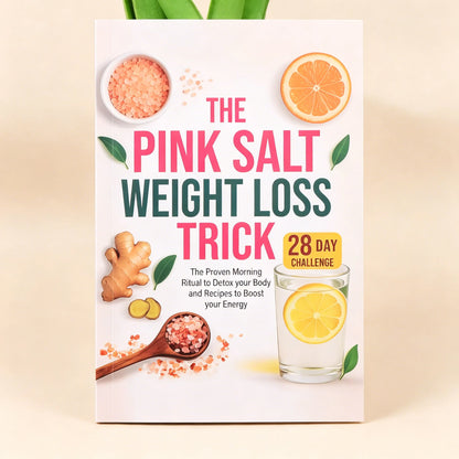 Pink Salt Morning Ritual Guide, 28-Day Wellness Challenge Book with Lemon Ginger Drink Recipes & Energy Tips