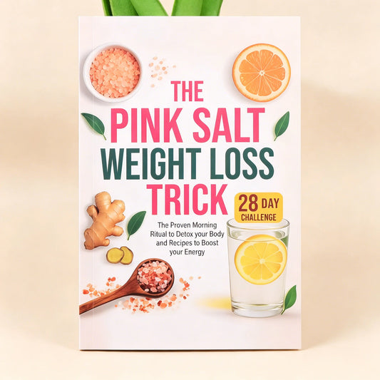 Pink Salt Morning Ritual Guide, 28-Day Wellness Challenge Book with Lemon Ginger Drink Recipes & Energy Tips