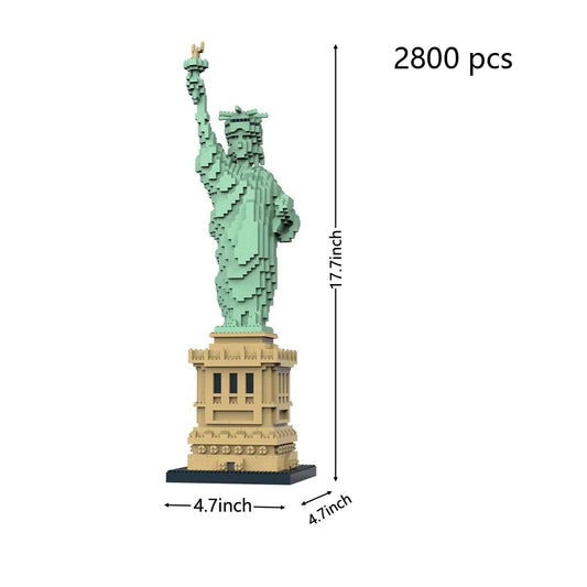 Statue of Liberty Building Block Model: Exquisitely Detailed Replica, Engaging DIY Assembly, Perfect Gift & Decor